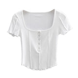 Women T-Shirt Short-Sleeved T-shirt Bottoming Shirt Top