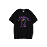 Bathing Ape T Shirt Purple Ape Head XINGX Lightning T-shirt Male and Female Couples Wear
