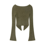 Women Sweater Autumn Solid Color Short Sweater Coat