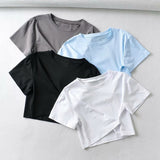 Women T-Shirt Short-Sleeved T-shirt Women's Short Loose Top