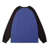 Men Long Sleeve Shirt Stitching Raglan Sleeve Long Sleeve T-shirt Men and Women Couple Idle Style