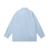 Men Long Sleeve T Shirt Men's Spring and Autumn Loose Chain Decoration Shirt