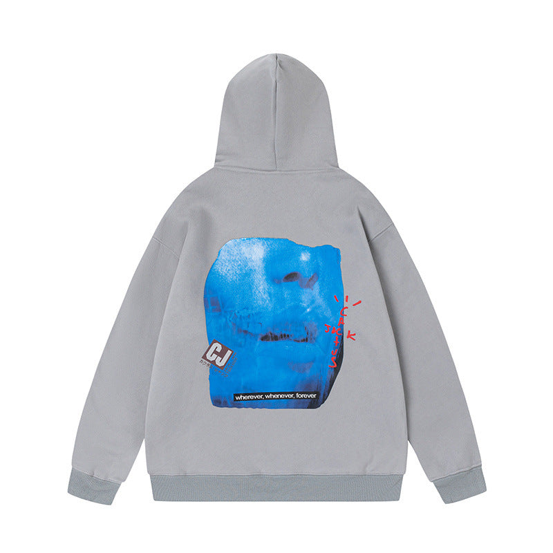 Travis Scott Hoodie Portrait Print Loose Hooded Sweater