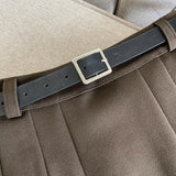 Women Skirt Autumn and Winter Woolen Skirt A- Line Dress Belt