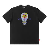 Men T Shirt Retro Portrait Short Sleeve T-shirt Men and Women Loose