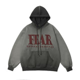 Men Hoodie Gradient Inkjet Letter Hooded Sweaters Menswear Pullover Loose Casual Hoodie
