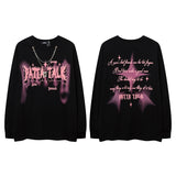 Men Long Sleeve Shirt Cartoon Printed Couple Long Sleeve T-shirt Men and Women Loose