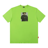 Men T Shirt Retro Portrait Printing T-shirt Men's and Women's Short Sleeve Loose Couple