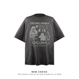 American vintage street T-shirt retro men's loose top