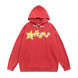 Men Hoodie Five-Pointed Star Note Printed Hoodie