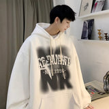 Men Hoodie Sweater Spring and Autumn Retro Fashion Brand Hooded Top Pu Handsome Coat