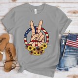 Women's Independence Day T Shirt round Neck Short Sleeve T-shirt Women's Top