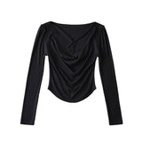 Women's T-Shirt Long-Sleeved T-shirt Women's Spring New Tight Top