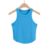 Women T-Shirt Summer round Neck Slim Thread Vest