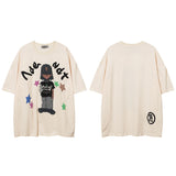 Men T Shirt Printed Short Sleeve T-shirt for Men and Women Hip Hop Couple