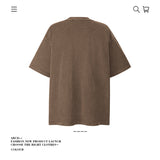 American vintage street T-shirt pure cotton retro men's and women's summer loose