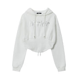Women Hoodie Embroidered Hooded Sweater Women's Autumn Short Hoodie