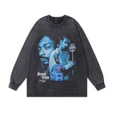 Men Long Sleeve Shirt Printed Vintage Long Sleeve T-shirt Men and Women Vintage