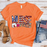 Women's Independence Day T Shirt round Neck Short Sleeve T-shirt Women's Top