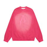 Men Hoodie Letter Print Sweatshirt Men's Spring and Autumn round Neck Long Sleeve Casual Loose