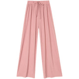 Palazzo Pants Knitted Wide-Leg Pants Summer High Waist Loose Drooping