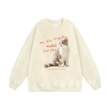 Men Hoodie Animal Cat Printing Sweatshirt