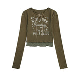 Women Long Sleeve T-shirt Short-Sleeved T-shirt Women's Printing