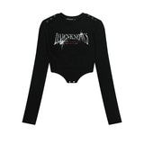 Women Long Sleeve T-Shirt Women's Slim Print Short