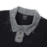 Women T-shirt Polo Collar Short T-shirt Women's Midriff-Baring Short Sleeve Top