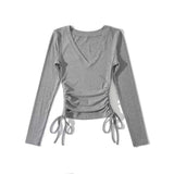 Women T-Shirt Bottoming Shirt Women's Stretch T-shirt Top