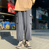 Men Sweatpants Overalls Men's Straight Loose Hong Kong Style Japanese Spring and Autumn