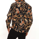 Men Shirt Autumn Fashion Cardigan Personalized Printed Men