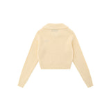 Women Sweater Lapel Sweater Women's Beauty Long Sleeve Short Spring Autumn Knitwear