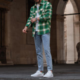 Men Shirt Fall Men's Clothing Cardigan Loose Shirt Casual