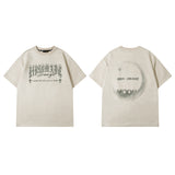 Men's T Shirt Fashion Brand Printing Suede Short-Sleeved T-shirt Men's and Women's Hiphop