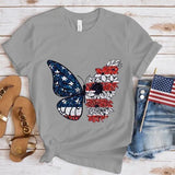 Women Independence Day T Shirt Crew Neck Short Sleeve T-shirt Top