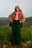 Unisex Jacket Autumn Woolen Contrast Color Coat Women's Clothing