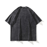 Men's T Shirt Vintage Distressed Printed Short-Sleeved T-shirt Men's and Women's Loose Summer