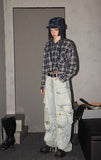 Unisex Jacket Autumn Classic Plaid Long Shirt