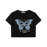 Women T-shirt Embroidered Short-Sleeved T-shirt for Girls Casual Short
