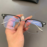 CHH Chrome Hearts Glasses pure titanium ultra-light square business retro versatile myopia glasses frame