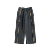 Unisex Pants Fall Worn Jeans