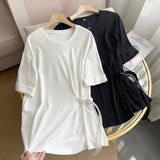 Women T-Shirt Loose Women Temperament Crew Neck Fashion