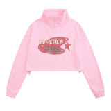 Women Hoodie Short Sweater Girls' Autumn Loose Top