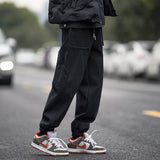 Men Sweatpants Men's Spring and Autumn Loose Trendy Pu Handsome Casual Pants