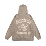Men Hoodie Gothic Letter Printed Hoodie Men's Spring and Autumn Loose Casual