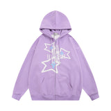 Men Hoodie XINGX Printed Full-Zip Cardigan Hooded Sweater