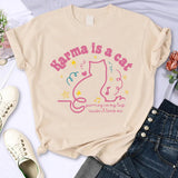 Karma Is A Cat T Shirt Midnights Retro T-Shirt