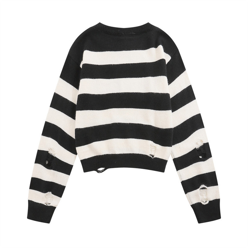 Women Sweater Short Sweater Women's Autumn Leisure round Neck Sweater