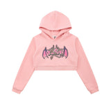 Women Hoodie Printed Hooded Short Sweater Women's Autumn Leisure Long Sleeve Hoodie